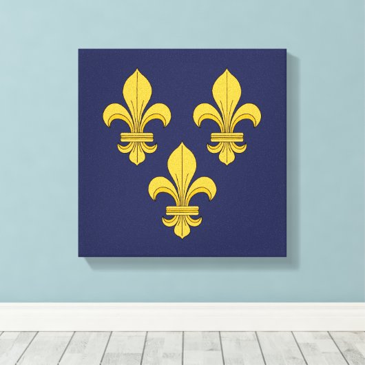Fleur-de-lis Canvas Afdruk (Insitu (Houten vloer))
