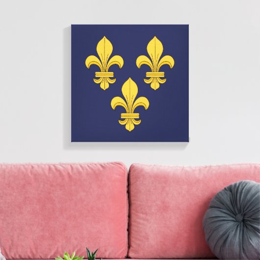 Fleur-de-lis Canvas Afdruk (Insitu (Woonkamer))