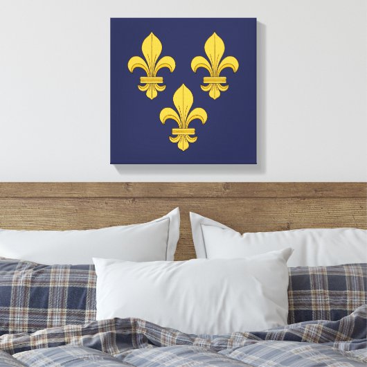 Fleur-de-lis Canvas Afdruk (Insitu (Slaapkamer))