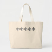 Fleur de lis canvas tas - voeg uw eigen tekst toe (Voorkant)