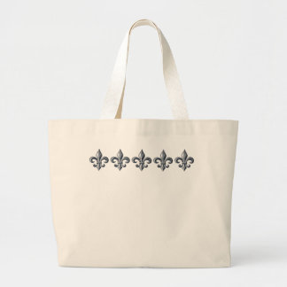 Fleur de lis canvas tas - voeg uw eigen tekst toe