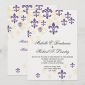 Fleur de Lis Cascade Informal Wedding 1 Kaart (Voorkant / Achterkant)