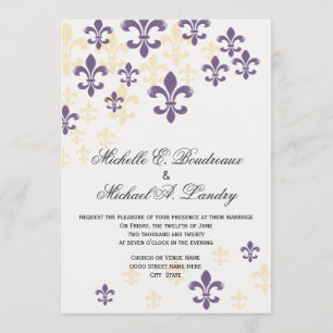 Fleur de Lis Cascade Informal Wedding 1 Kaart