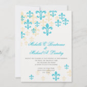 Fleur de Lis Cascade Informal Wedding 2 Kaart (Voorkant)