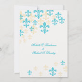 Fleur de Lis Cascade Informal Wedding 2 Kaart (Achterkant)