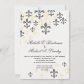 Fleur de Lis Cascade Informal Wedding Kaart (Voorkant)