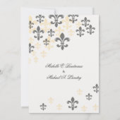 Fleur de Lis Cascade Informal Wedding Kaart (Achterkant)