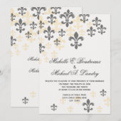 Fleur de Lis Cascade Informal Wedding Kaart (Voorkant / Achterkant)