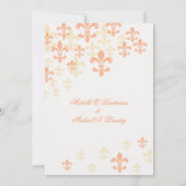 Fleur de Lis Cascade informele bruiloft 3 Kaart (Achterkant)