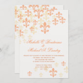 Fleur de Lis Cascade informele bruiloft 3 Kaart (Voorkant / Achterkant)