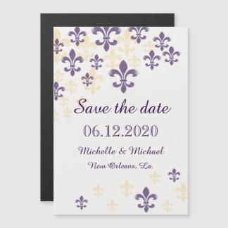 Fleur de Lis Cascade Magnetic Save the Date Magnetische Uitnodiging