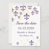 Fleur de Lis Cascade Magnetic Save the Date Magnetische Uitnodiging (Voorkant)