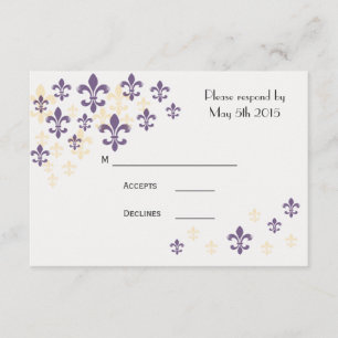 Fleur de Lis Cascade RSVP-kaarten RSVP Kaartje