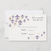 Fleur de Lis Cascade RSVP-kaarten RSVP Kaartje (Voorkant)