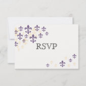 Fleur de Lis Cascade RSVP-kaarten RSVP Kaartje (Achterkant)