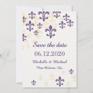Fleur de Lis Cascade Save the Date