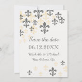 Fleur de Lis Cascade Save the Date (Voorkant)