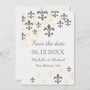 Fleur de Lis Cascade Save the Date