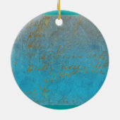 Fleur de lis Castle Kerstannament Keramisch Ornament (Achterkant)