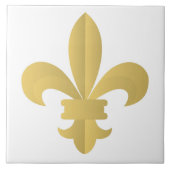 Fleur De Lis Ceramic Tile Tegeltje (Voorkant)