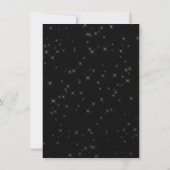 Fleur de Lis Charcoal Lights | Minimale bruiloft Kaart (Achterkant)
