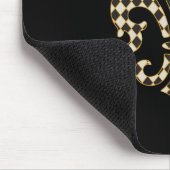Fleur de Lis Checkered Pattern Muismat (Hoek)