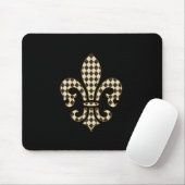 Fleur de Lis Checkered Pattern Muismat (Met muis)