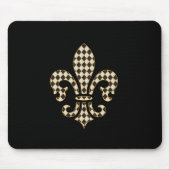 Fleur de Lis Checkered Pattern Muismat (Voorkant)