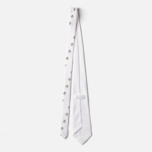 Fleur de Lis Checkered Pattern Stropdas (Achterkant)