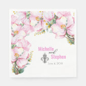 Fleur de lis/Cherry Blossom Paper Napkins Servet (Voorkant)