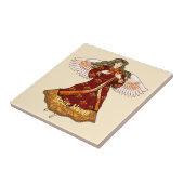 Fleur de lis Christelijke engel Tegeltje (Zijkant)