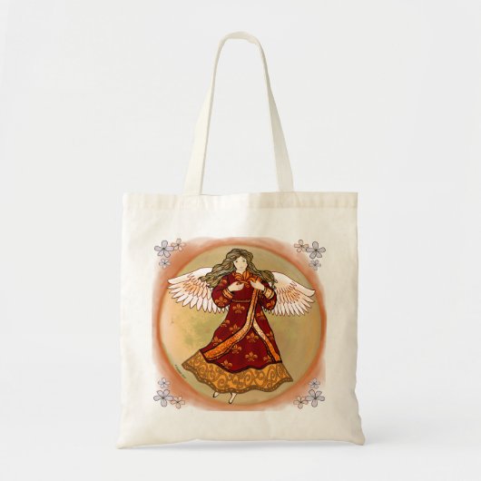Fleur de lis Christelijke engel  Tote Bag (Voorkant)
