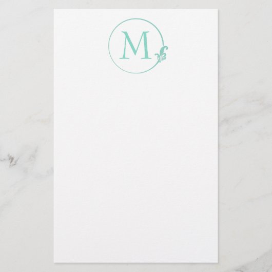 Fleur-de-Lis-cirkel Briefpapier (Voorkant)