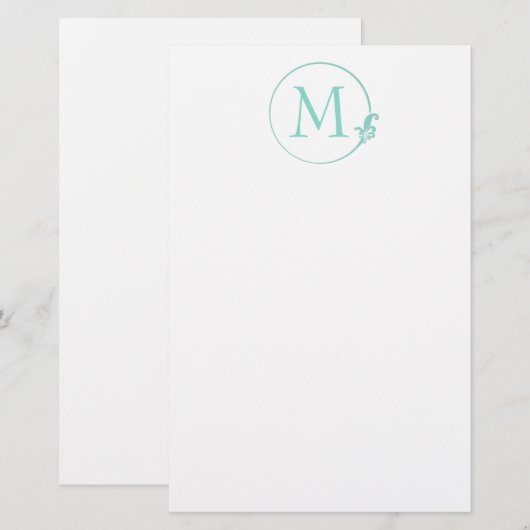 Fleur-de-Lis-cirkel Briefpapier (Voorkant / Achterkant)