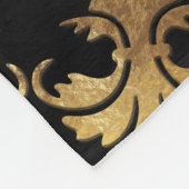 Fleur-de-lis - cirkelvormige versiering - Goud en  Fleece Deken (Hoek)