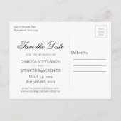 Fleur de Lis Classic Blue Lights | Joodhuwelijk Aankondigingskaart (Achterkant)