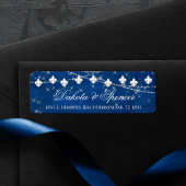 Fleur de Lis Classic Blue Lights | Retouradres Etiket