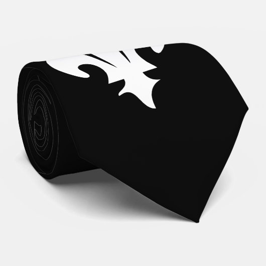 Fleur de lis Classic - zwart Stropdas (Opgerold)