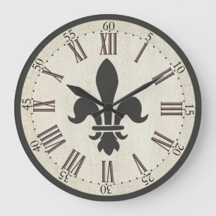 Fleur de Lis Clock Grote Klok