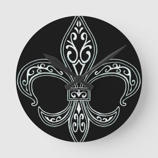 Fleur De Lis Clock Ronde Klok (Voorkant)