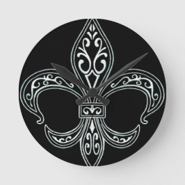 Fleur De Lis Clock Ronde Klok