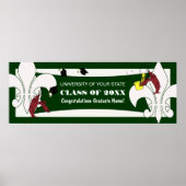 Fleur de Lis Crawfish Afstuderen Banner Poster (Voorkant)