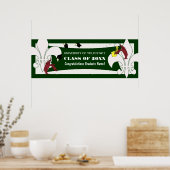 Fleur de Lis Crawfish Afstuderen Banner Poster (Keuken)