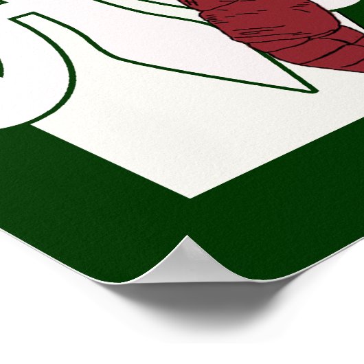 Fleur de Lis Crawfish Afstuderen Banner Poster (Hoek)