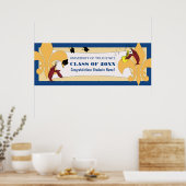 Fleur de Lis Crawfish Afstuderen Banner Poster (Keuken)