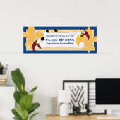 Fleur de Lis Crawfish Afstuderen Banner Poster (Thuiskantoor)