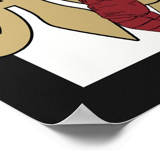 Fleur de Lis Crawfish Afstuderen Banner Poster (Hoek)