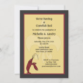 Fleur de Lis Crawfish Boil Afstuderen Invitation Kaart (Achterkant)
