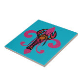 Fleur De Lis Crawfish Tegeltje (Zijkant)