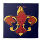 Fleur De Lis Crawfish Tegeltje (Voorkant)